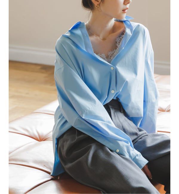 NOBLE「《予約》T/Cフォルムシャツ」|シャツ・ブラウス|サックスブルー