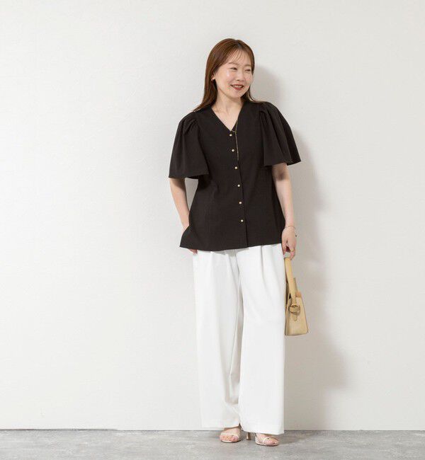NOLLEY'S sophi「《セットアップ対応》NEW morisachiウォッシャブルツイルイージーワイドパンツ」|その他|