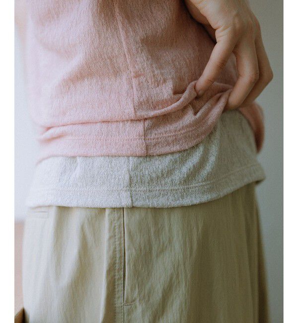 SALON adam et rope'「コットンレーシージャガードハーフスリーブTシャツ」|Tシャツ・カットソー|