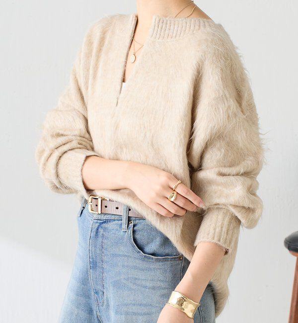  「【EC限定カラーあり/軽量/お尻周りカバー◎】エアリージップニット」|ニット・セーター|