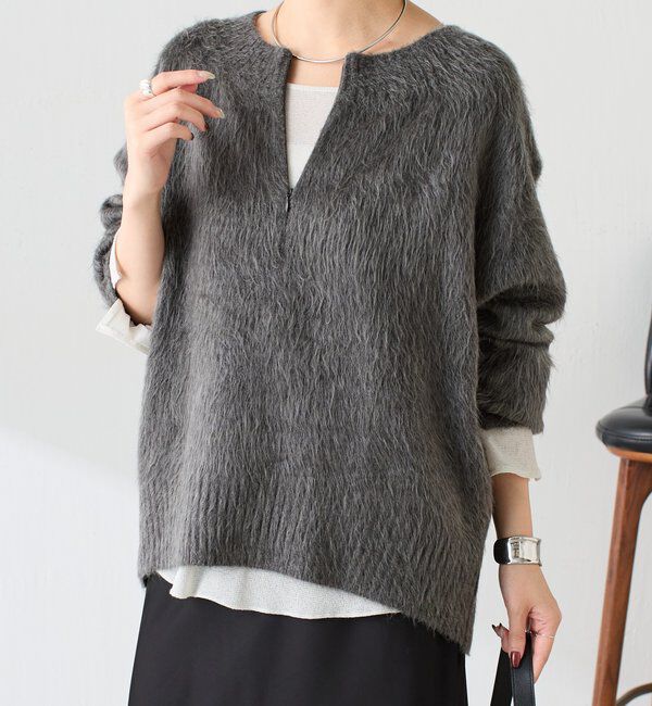  「【EC限定カラーあり/軽量/お尻周りカバー◎】エアリージップニット」|ニット・セーター|