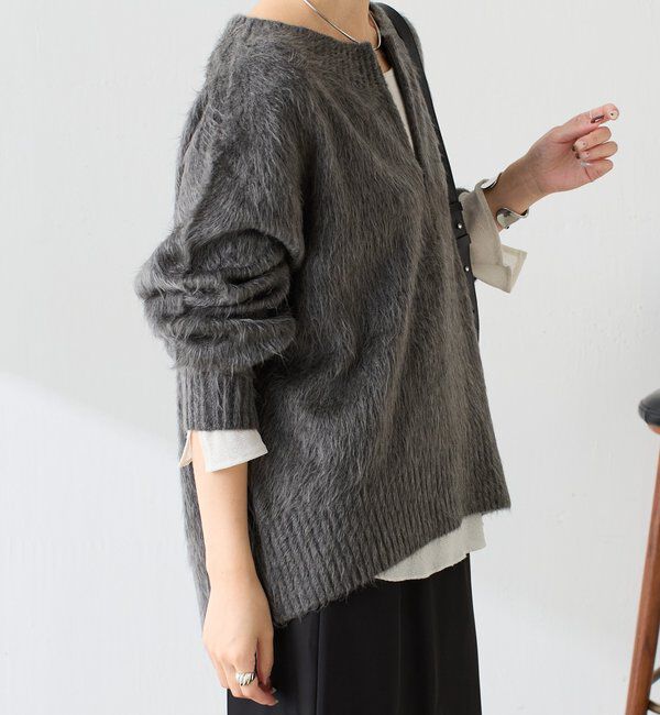  「【EC限定カラーあり/軽量/お尻周りカバー◎】エアリージップニット」|ニット・セーター|