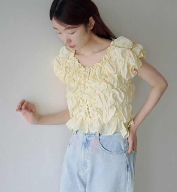  「【お気に入り登録数1万突破！】クシュクシュブラウス」|シャツ・ブラウス|