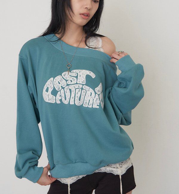  「デフォルメロゴレーススウェット」|Tシャツ・カットソー|