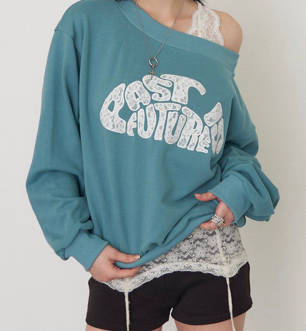  「デフォルメロゴレーススウェット」|Tシャツ・カットソー|