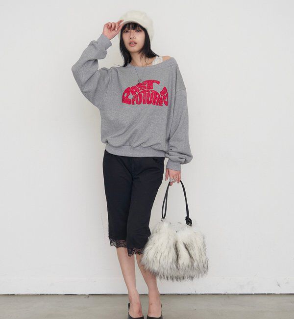  「デフォルメロゴレーススウェット」|Tシャツ・カットソー|