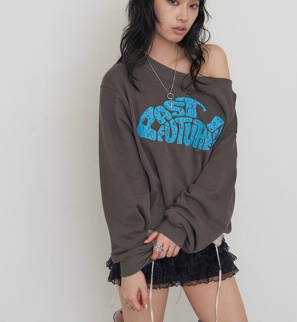  「デフォルメロゴレーススウェット」|Tシャツ・カットソー|