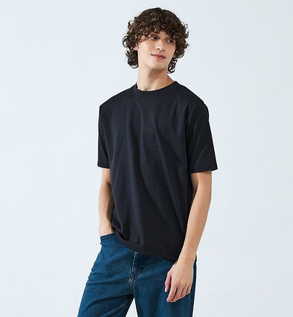 ABAHOUSE「ドレススラブ クルーネック半袖Tシャツ」|Tシャツ・カットソー|スミクロ