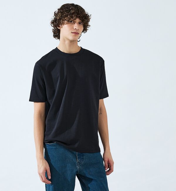 ABAHOUSE「ドレススラブ クルーネック半袖Tシャツ」|Tシャツ・カットソー|