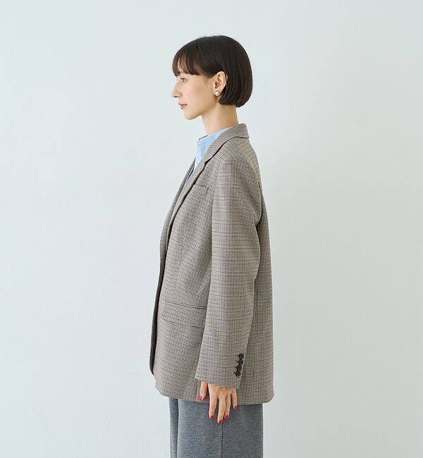 Rouge vif「ウール混ストレッチツイルシングルテーラージャケット」|テーラードジャケット|