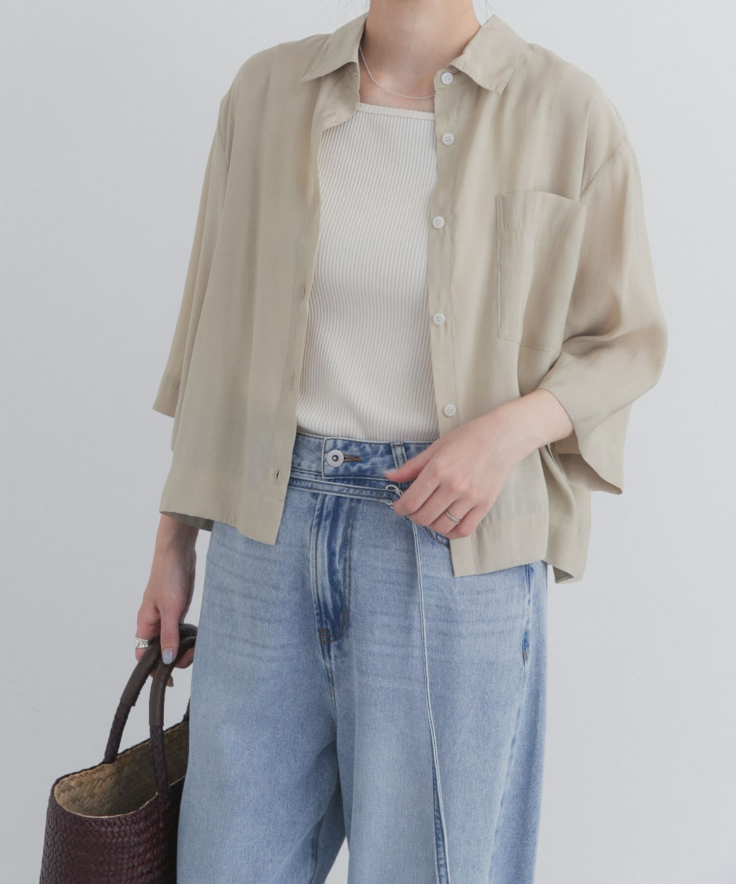 URBAN RESEARCH DOORS「ハーフスリーブショートシャツ」|シャツ・ブラウス|