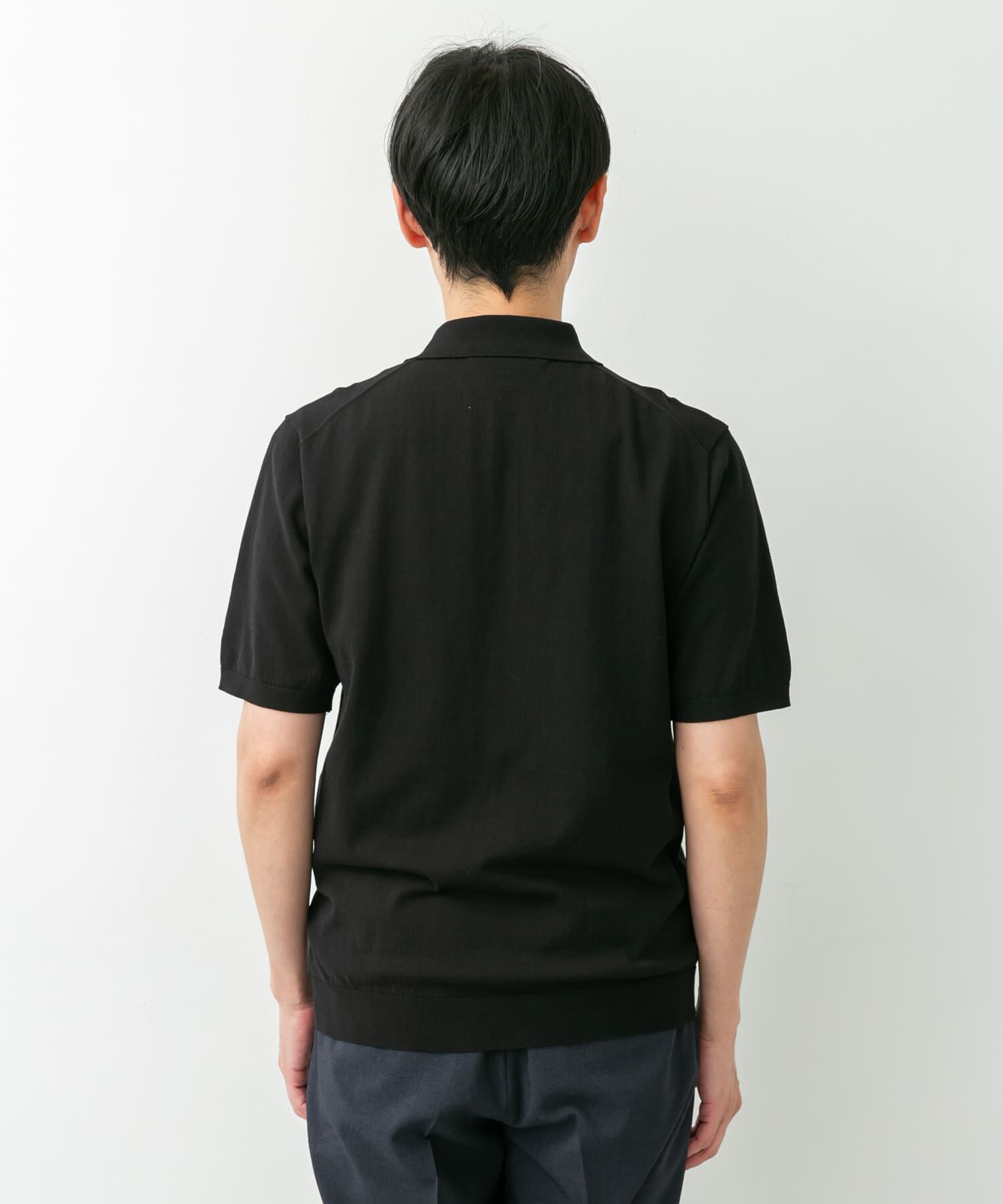 URBAN RESEARCH DOORS「LIFE STYLE TAILOR　ハイゲージ半袖ニットポロシャツ」|シャツ・ブラウス|