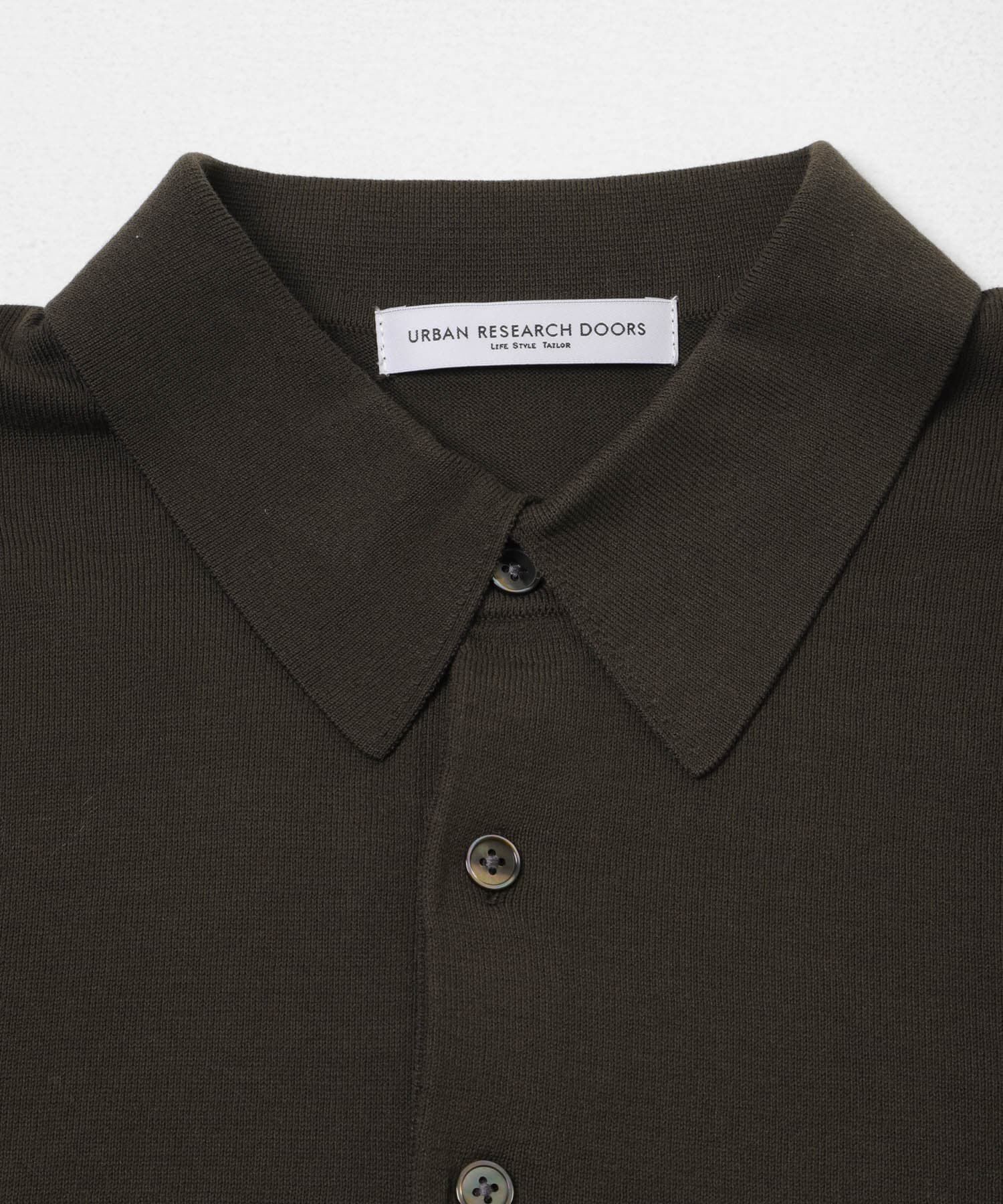URBAN RESEARCH DOORS「LIFE STYLE TAILOR　ハイゲージ半袖ニットポロシャツ」|シャツ・ブラウス|