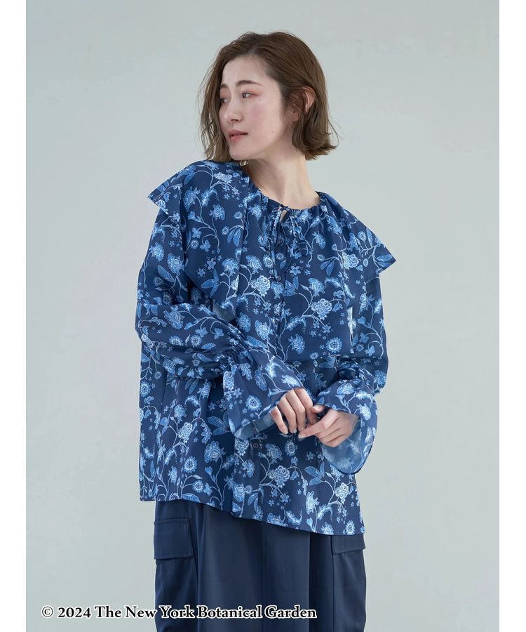 YECCA VECCA「NY Botanical Garden　ブラウス」|シャツ・ブラウス|Navy