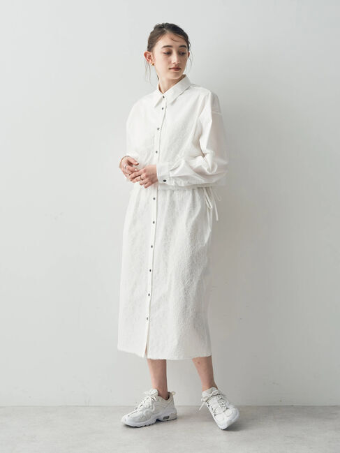 Editt by YECCA VECCA「レースドッキングシャツワンピース」|ワンピース|