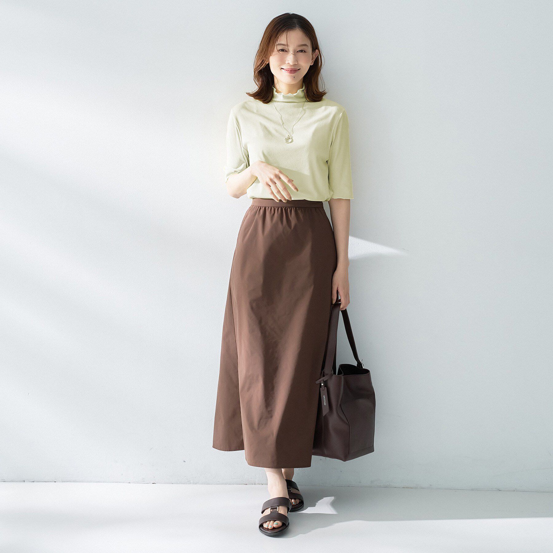 UNTITLED「【重ね着レイヤードに】シアーテレコハイネックトップス」|Tシャツ・カットソー|