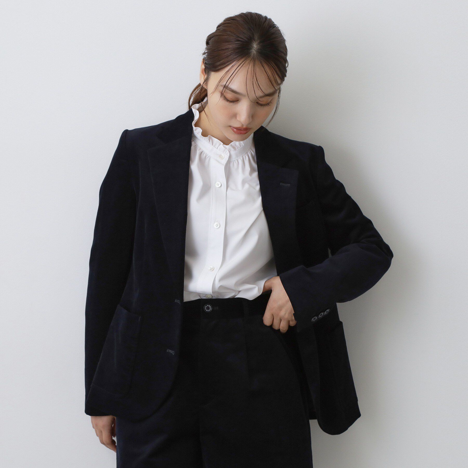 DRESSTERIOR「ストレッチカルゼ ジャケット」|テーラードジャケット|