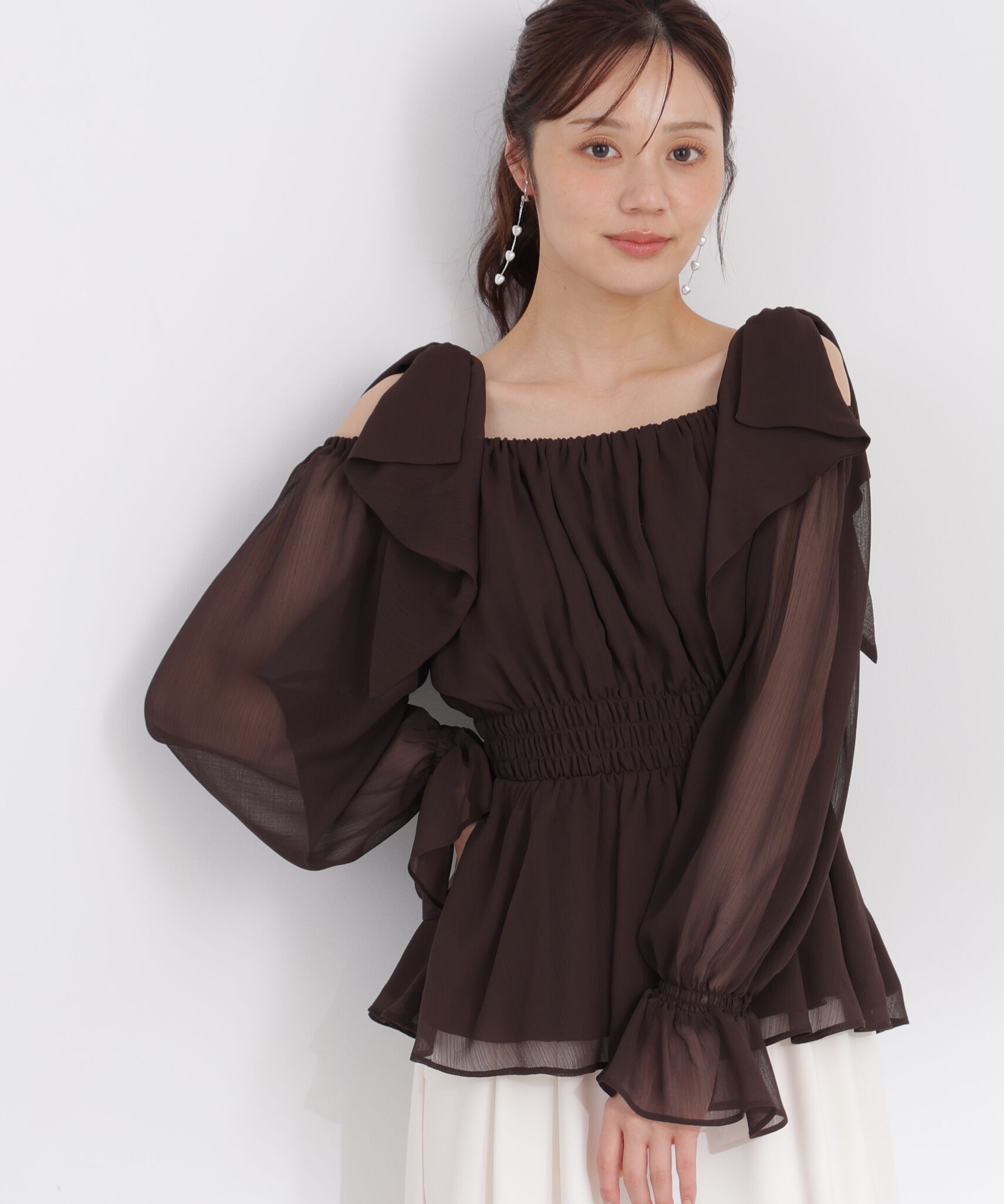 PROPORTION BODY DRESSING「ショルダーリボンブラウス」|シャツ・ブラウス|