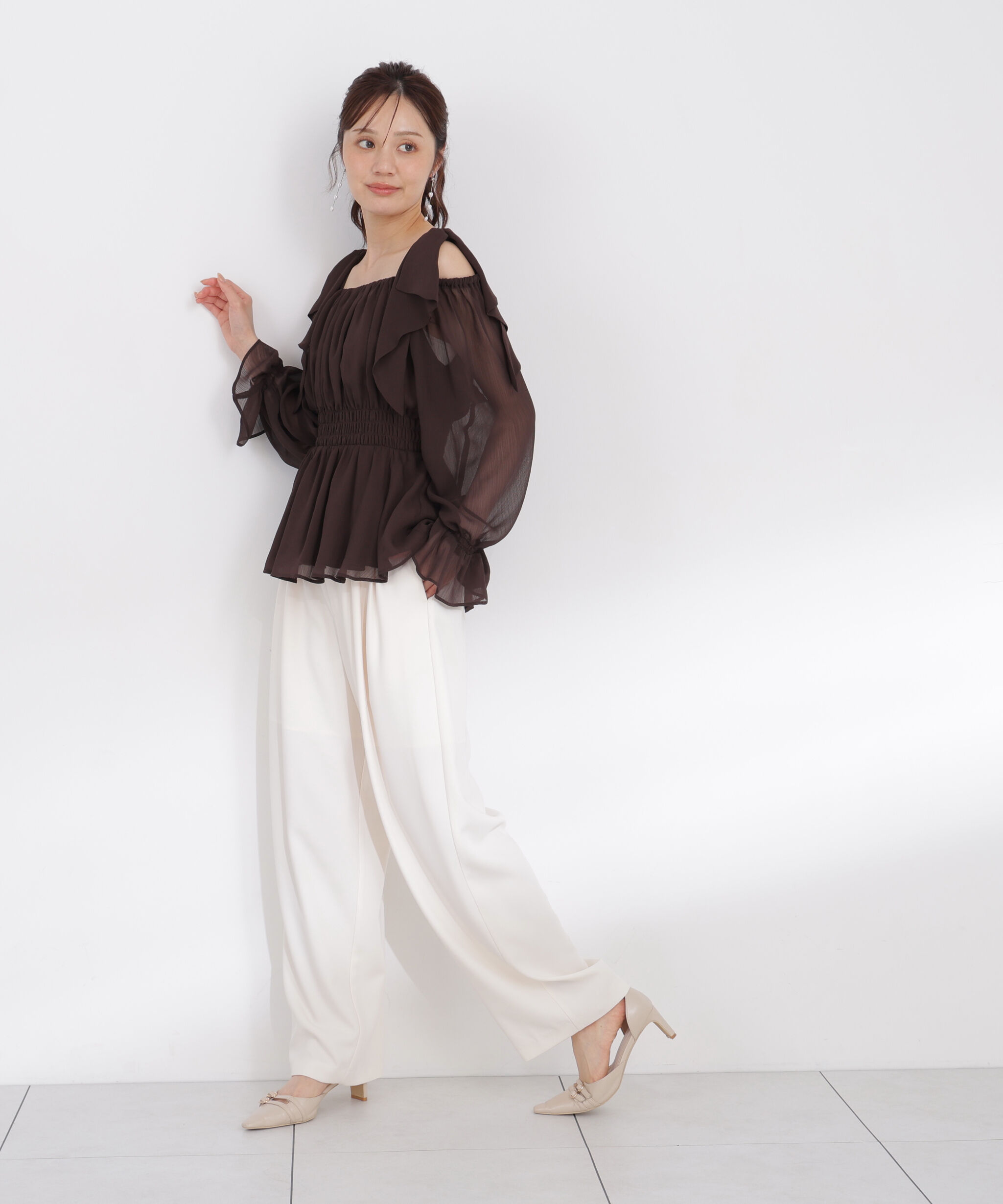 PROPORTION BODY DRESSING「ショルダーリボンブラウス」|シャツ・ブラウス|
