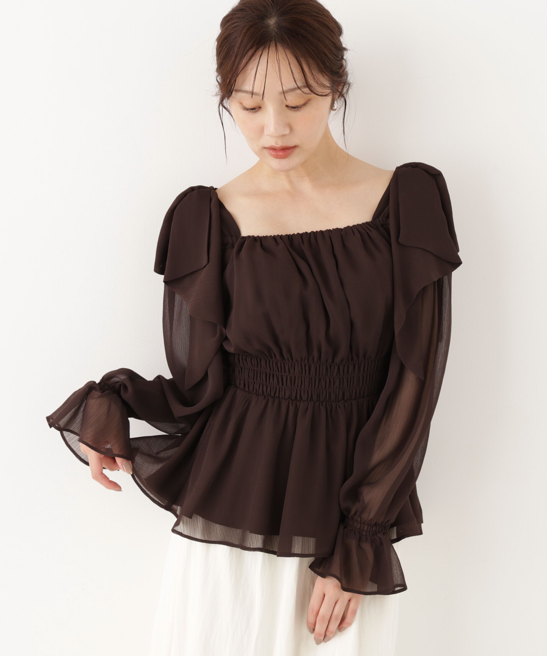 PROPORTION BODY DRESSING「ショルダーリボンブラウス」|シャツ・ブラウス|