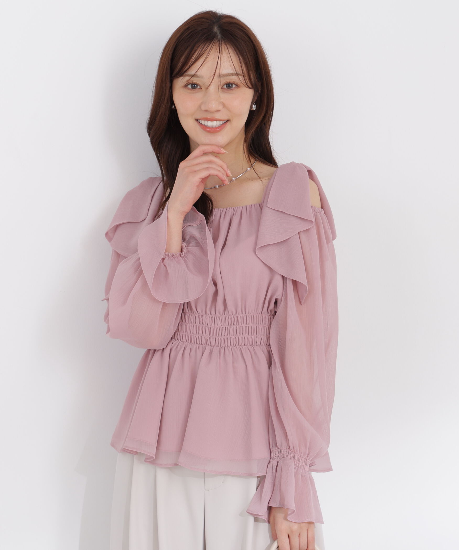 PROPORTION BODY DRESSING「ショルダーリボンブラウス」|シャツ・ブラウス|