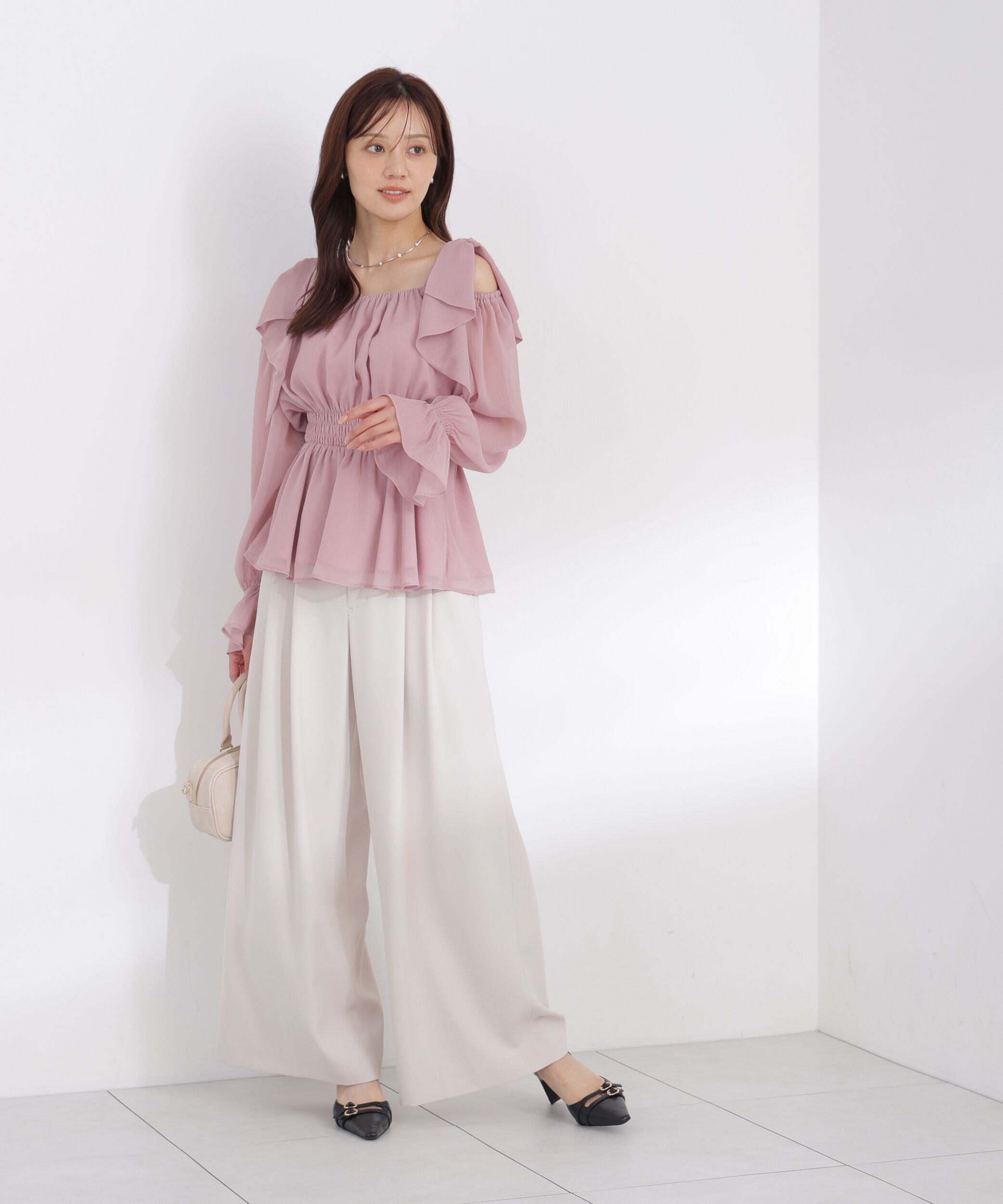PROPORTION BODY DRESSING「ショルダーリボンブラウス」|シャツ・ブラウス|
