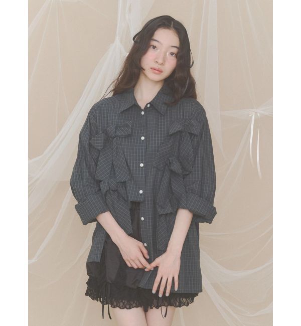 merry jenny「bon bon ribbon shirt」|シャツ・ブラウス|