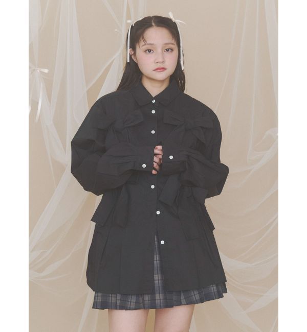 merry jenny「bon bon ribbon shirt」|シャツ・ブラウス|
