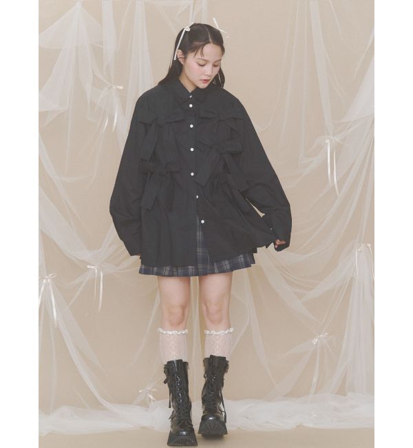 merry jenny「bon bon ribbon shirt」|シャツ・ブラウス|