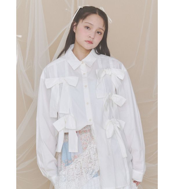 merry jenny「bon bon ribbon shirt」|シャツ・ブラウス|