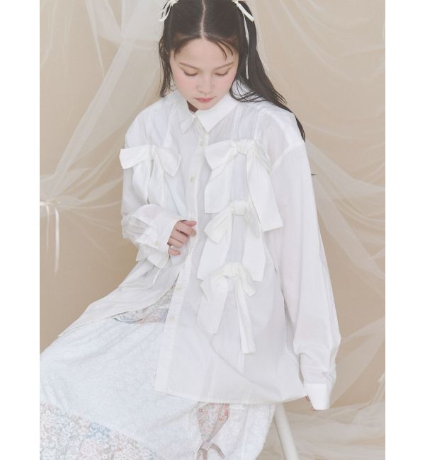merry jenny「bon bon ribbon shirt」|シャツ・ブラウス|