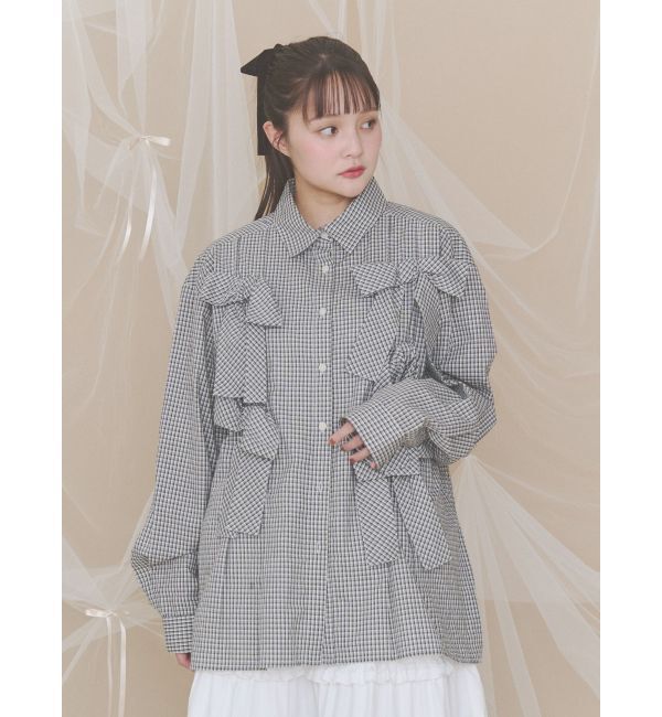 merry jenny「bon bon ribbon shirt」|シャツ・ブラウス|