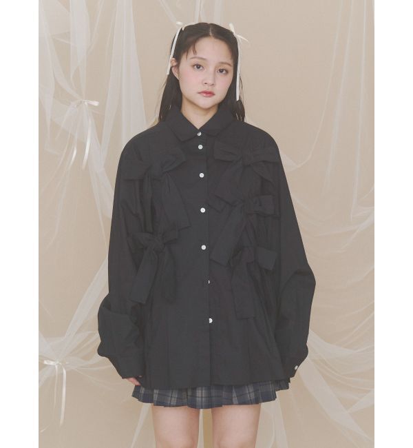 merry jenny「bon bon ribbon shirt」|シャツ・ブラウス|