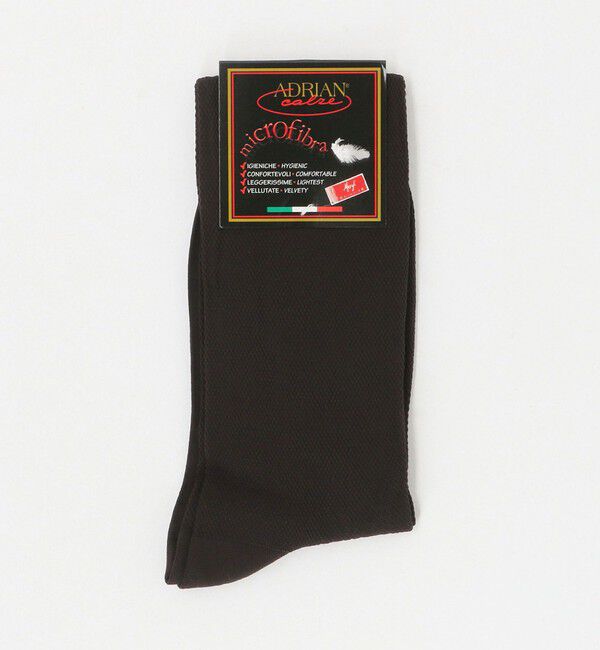 UNITED ARROWS「＜ADRIAN＞ピケ ロングホーズ ソックス」|ソックス|DK.BROWN