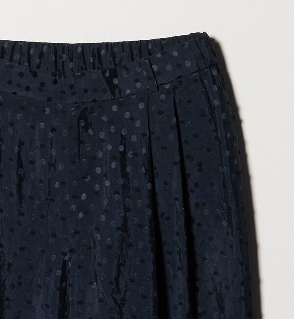 UNITED ARROWS「ドット サテン 2タック ワイドパンツ」|スラックス|