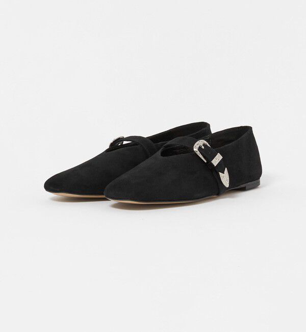 UNITED ARROWS「【別注】＜CHEMBUR＞スクエア ベルテッド バレエ フラットシューズ」|バレエシューズ|