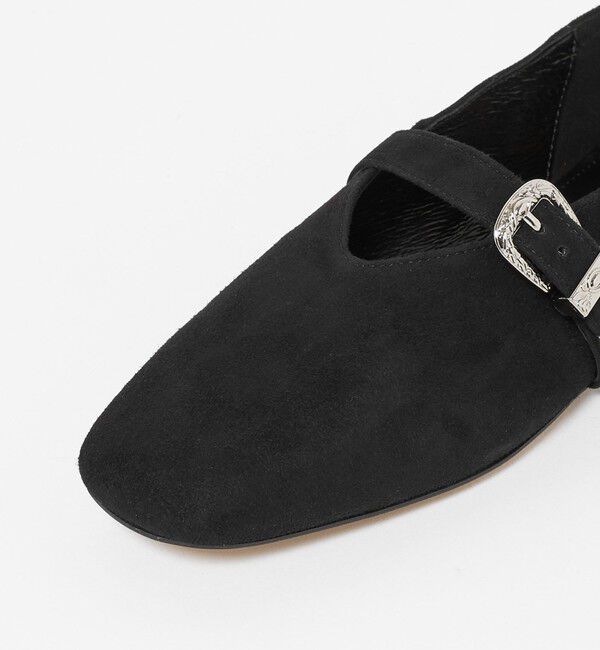 UNITED ARROWS「【別注】＜CHEMBUR＞スクエア ベルテッド バレエ フラットシューズ」|バレエシューズ|