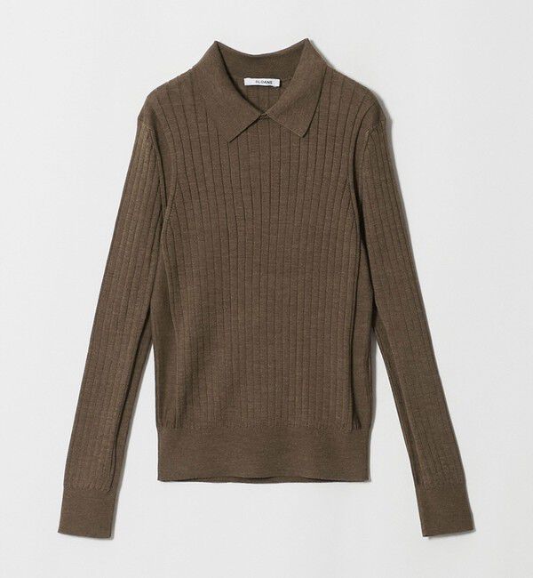UNITED ARROWS「【別注】＜SLOANE＞ワイドリブ ポロニット」|Tシャツ・カットソー|
