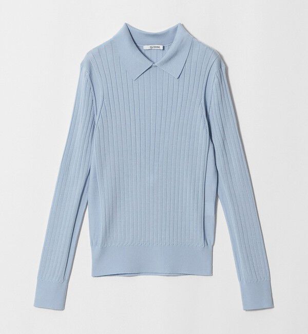 UNITED ARROWS「【別注】＜SLOANE＞ワイドリブ ポロニット」|Tシャツ・カットソー|