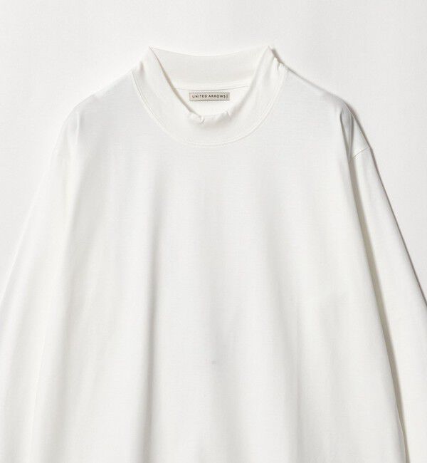 UNITED ARROWS「ALBINI オーガニックコトン モックネック ロングスリーブ Tシャツ 抗菌防臭」|Tシャツ・カットソー|