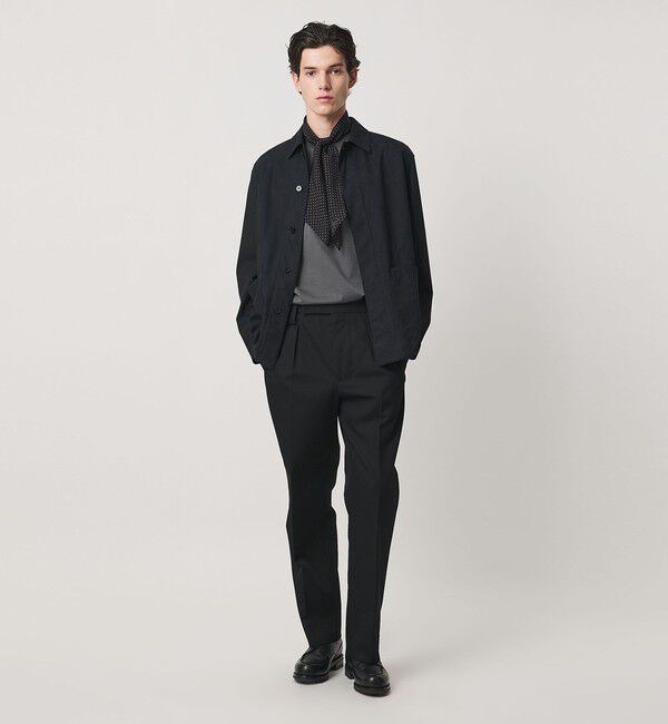 UNITED ARROWS「ALBINI オーガニックコトン モックネック ロングスリーブ Tシャツ 抗菌防臭」|Tシャツ・カットソー|