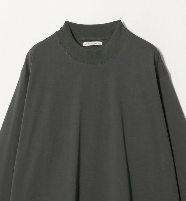 UNITED ARROWS「ALBINI オーガニックコトン モックネック ロングスリーブ Tシャツ 抗菌防臭」|Tシャツ・カットソー|