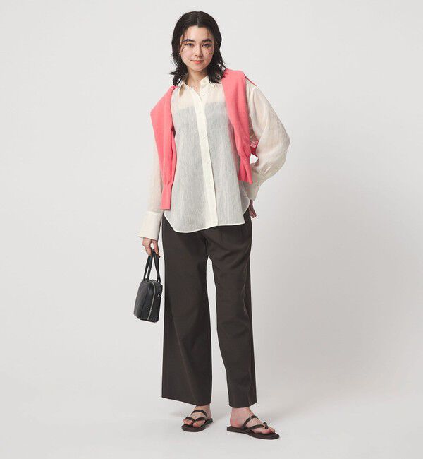 UNITED ARROWS green label relaxing「［size SHORTあり］ラミーライク ロングスリーブシャツ 通気性」|シャツ・ブラウス|