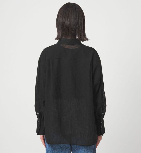 UNITED ARROWS green label relaxing「［size SHORTあり］ラミーライク ロングスリーブシャツ 通気性」|シャツ・ブラウス|