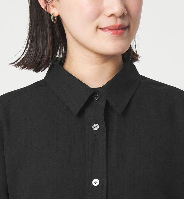 UNITED ARROWS green label relaxing「［size SHORTあり］ラミーライク ロングスリーブシャツ 通気性」|シャツ・ブラウス|