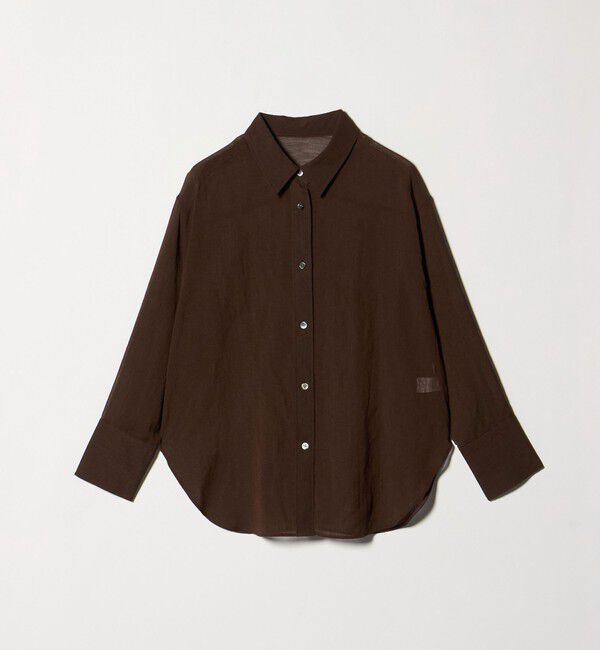 UNITED ARROWS green label relaxing「［size SHORTあり］ラミーライク ロングスリーブシャツ 通気性」|シャツ・ブラウス|