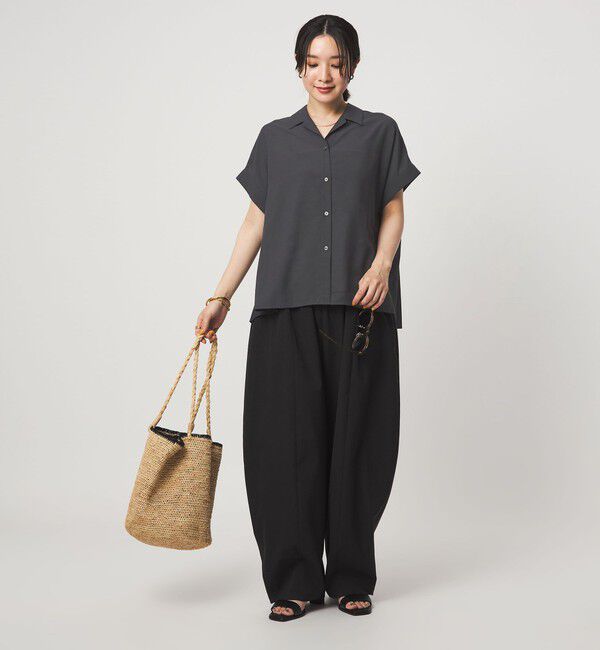 UNITED ARROWS green label relaxing「【WEB限定】＜at ease＞バック プリーツ ブラウス UVカット 通気性」|シャツ・ブラウス|