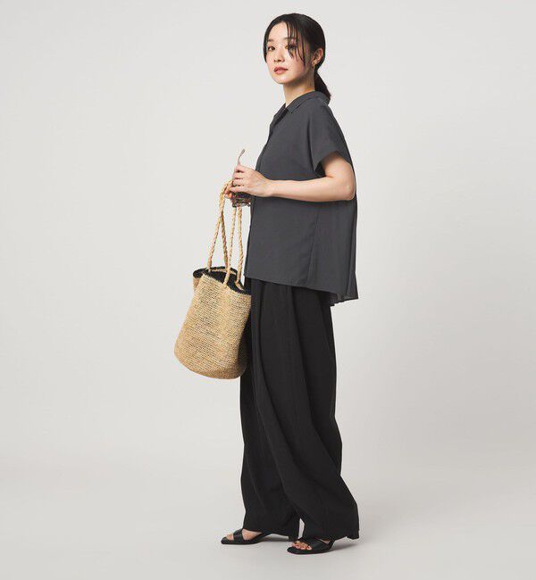 UNITED ARROWS green label relaxing「【WEB限定】＜at ease＞バック プリーツ ブラウス UVカット 通気性」|シャツ・ブラウス|