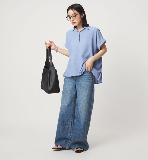 UNITED ARROWS green label relaxing「【WEB限定】＜at ease＞バック プリーツ ブラウス UVカット 通気性」|シャツ・ブラウス|