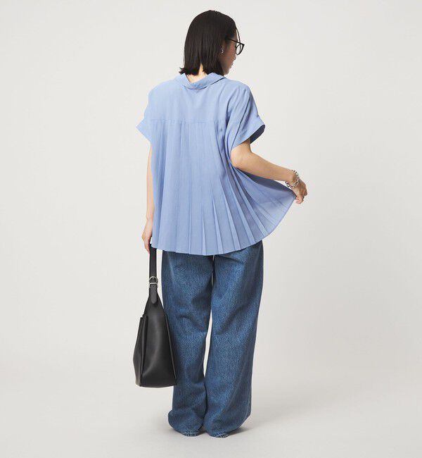 UNITED ARROWS green label relaxing「【WEB限定】＜at ease＞バック プリーツ ブラウス UVカット 通気性」|シャツ・ブラウス|